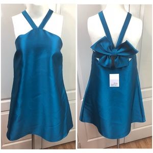 Belle Badgley Mischka Tiffany Satin Bow Dres